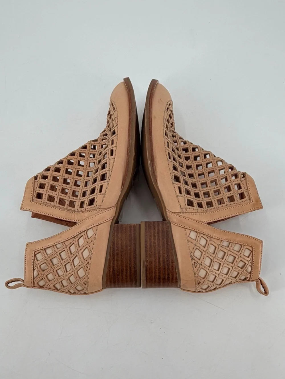 Jeffery Campbell Taggart Cage Leather Booties 7.5